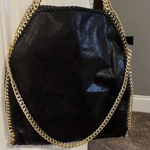 Black shimmer, chain purse/handbag
